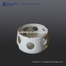 Custom Bone china Haute luminosité White Plain Fine Ceramic Pot Holder